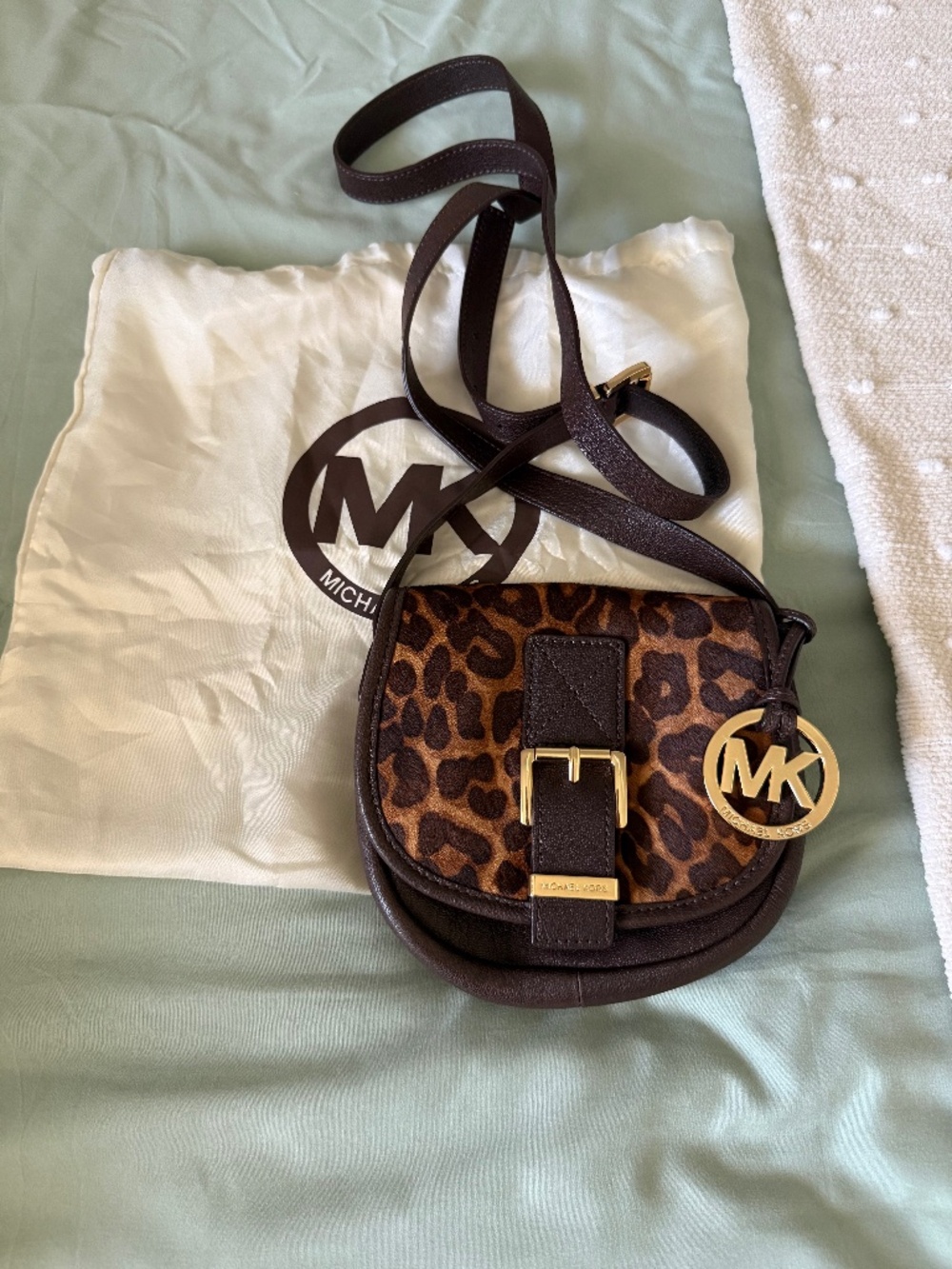 Michael Kors leopard crossbody purse